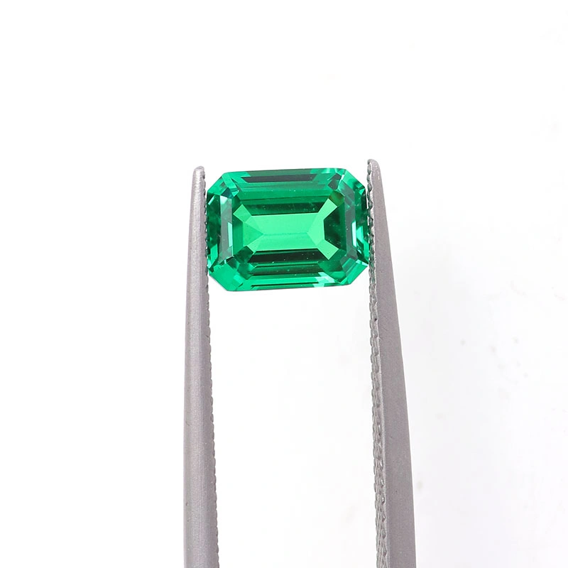 Hot Sale 3 Carat Loose Synthetic Green Emerald Lab Grown Columbia & Zambia Green Loose Emerald