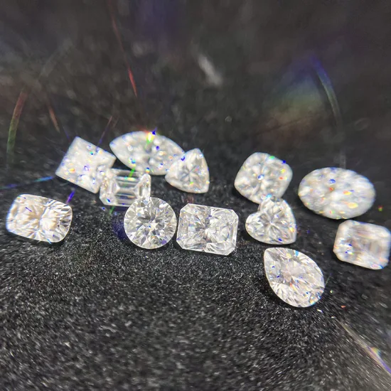 Preço de fábrica $5 por quilate Gra redondo brilhante diamante cortado cor D pedra solta moissanite 1CT 2CT 3CT