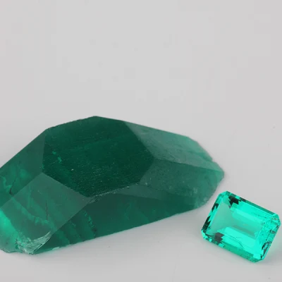 Octagon Emerald Clumbia Green Esmeralda Hidrotérmica para Anel