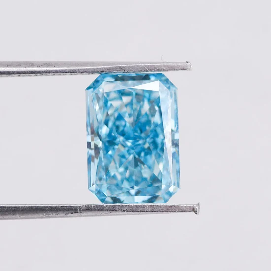 Igi Certified Fancy Vivid Blue 2.53CT Vs1 Diamante CVD de corte radiante solto para fabricação de ouro de anel de noivado